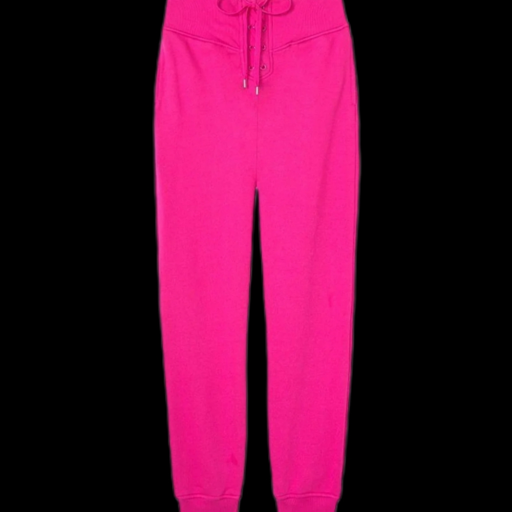 VS Jogger Set Cotton Fleece Lace Up Top & Bottoms - Picture 6 of 7